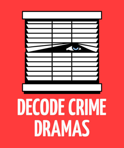 T-Shirt Design Creator Featuring a Crime Dramas Theme With a Window Graphic 6367c
