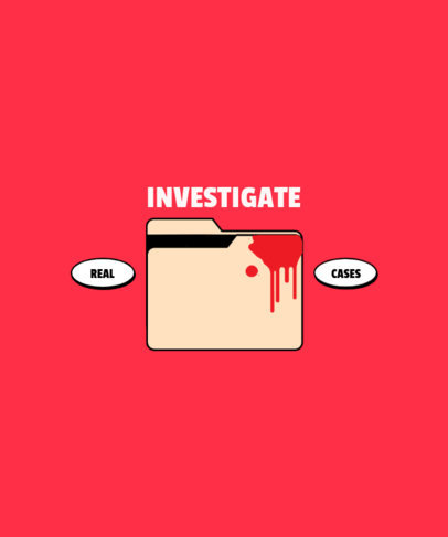 T-Shirt Design Template With a Bloody Crime Carpet Graphic 6367d