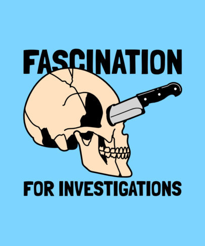 Mystery-Themed T-Shirt Design Generator Featuring a True-Crime Graphic