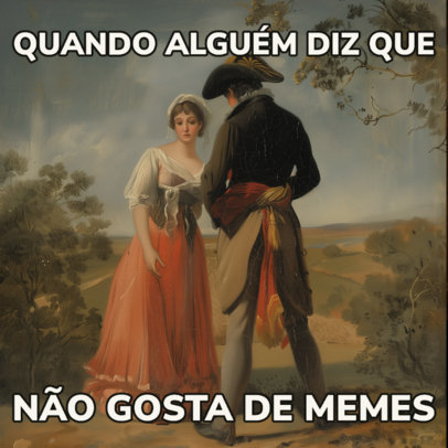 Instagram Post Creator Featuring a Funny Quote and a Classical Painting Theme