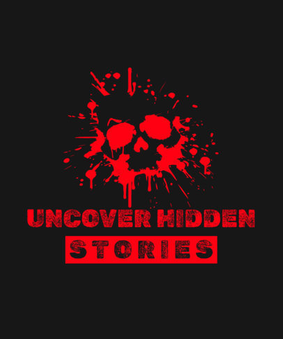 Quote T-Shirt Design Creator With Bloody Graphics and a True Crime Theme