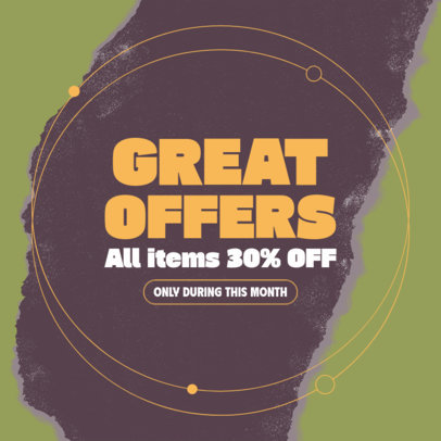 Instagram Post Creator Featuring a Promotional Ad With Great Offer Sales 6361c