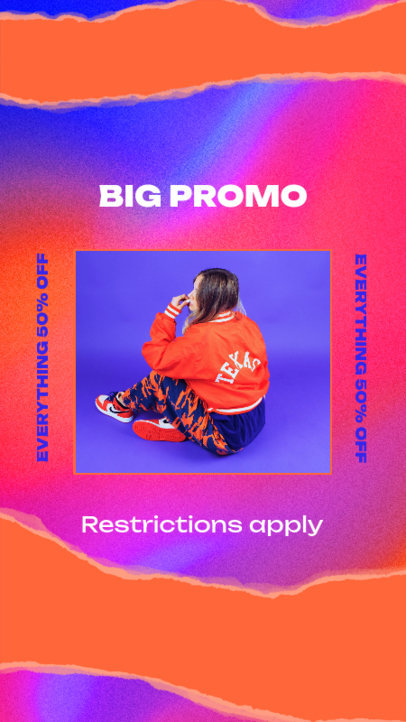 Colorful Instagram Story Maker for a Big Discount Promo Ad 6361e