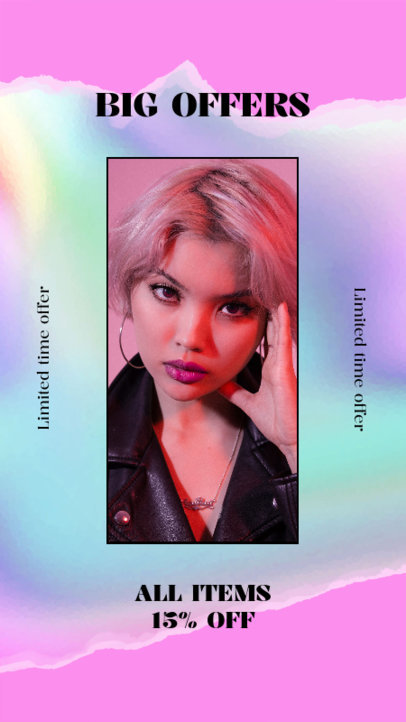 Ripped-Paper Instagram Story Generator Featuring a Big Limited Discount Deal 6361f