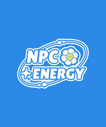 Y2K-Style T-Shirt Design Generator Featuring a Sad Flower and a Quote 6374