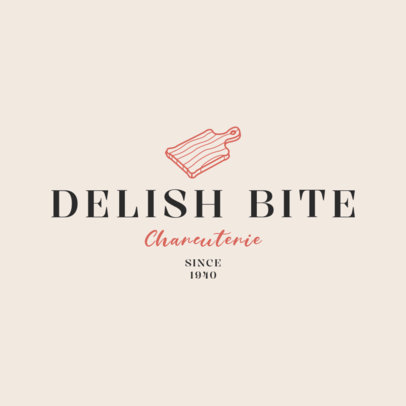 Charcuterie Service Logo Generator Featuring a Cheese Board Graphic