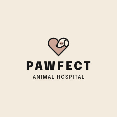 Animal Hospital Logo Maker With a Dog and Heart Graphics