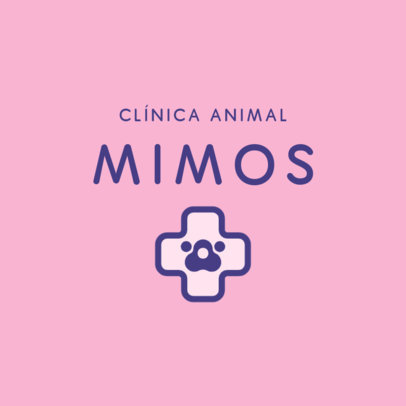 Animal Clinic Logo Template Featuring a Cross Graphic