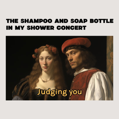 Instagram Post Maker Featuring a Funny Quote and a Renaissance-Inspired Painting