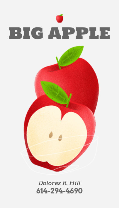 Business Card Maker with Apple Graphics 