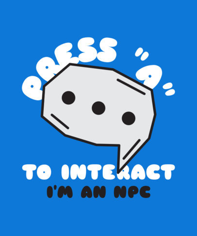 T-Shirt Design Maker Featuring a Convo Globe with an NPC Meme-Inspired Theme