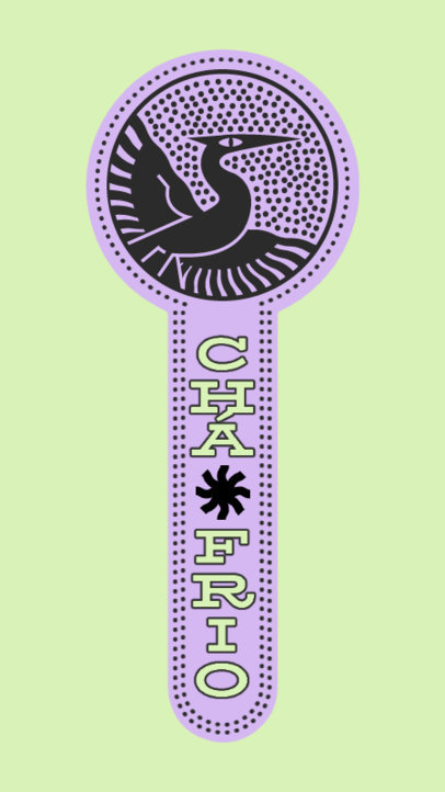 Sticker Creator for a Homemade Iced Tea Beverage 6407b