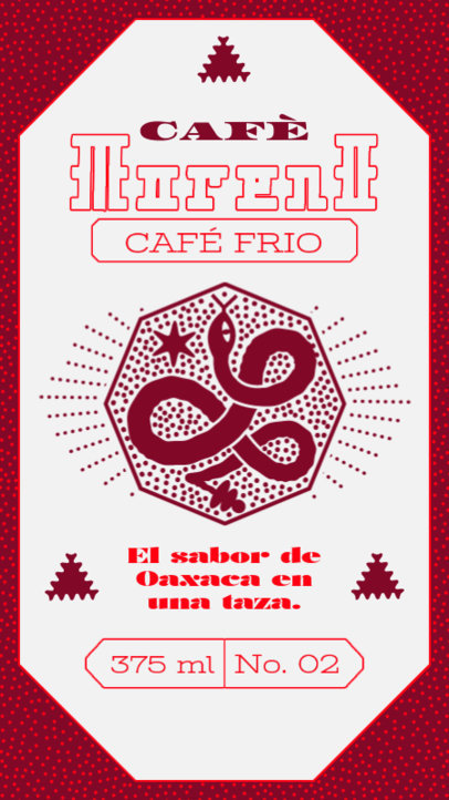 Front Label Generator for a Coffee Cold-Brew Brand 6407a