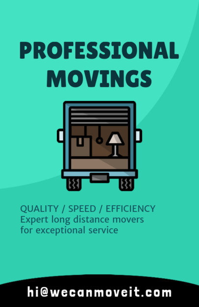 Flyer Maker for Moving Companies with Truck Illustration 204a