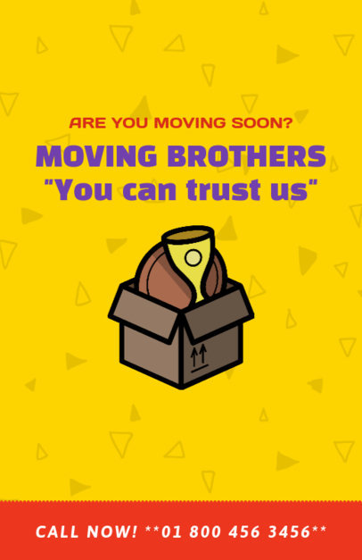Flyer Maker for Movers with Box Graphics 204b