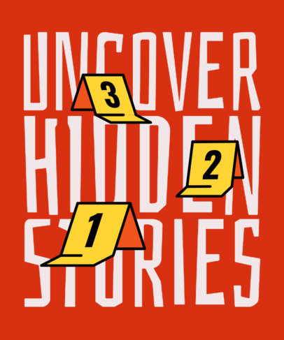 T-Shirt Design Generator Featuring a Theme Inspired by True-Crime Documentaries 6365b