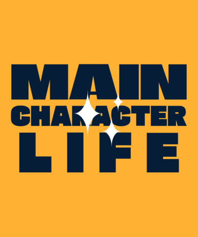 T-Shirt Design Generator Featuring Bold Typefaces With a Main Character Quote