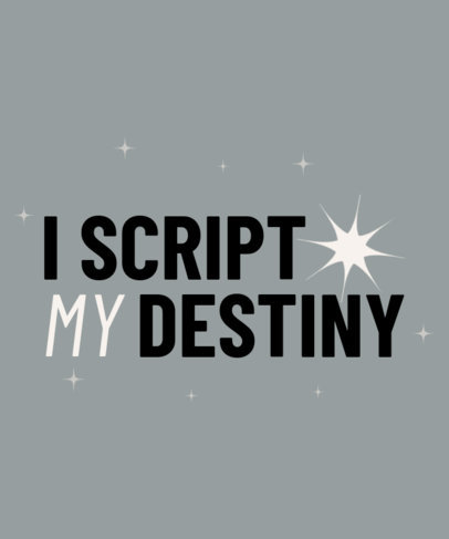 NPC-Inspired T-Shirt Design Maker Featuring a Destiny-Themed Quote