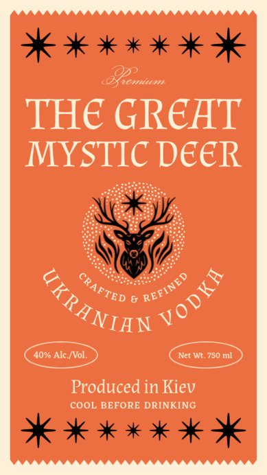 Placeit - Front Label Template for a Crafted and Refined Vodka Brand