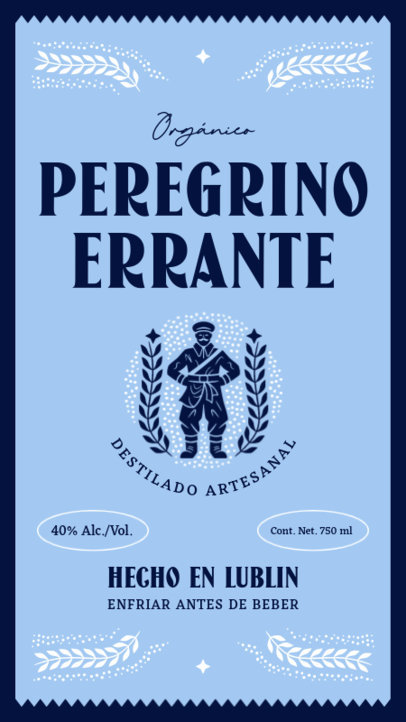 Handmade Front Label Generator for a Vodka Beverage 6408e