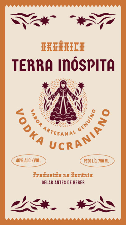 Organic Front Label Creator for an Artisanal Alcoholic Drink 6408f