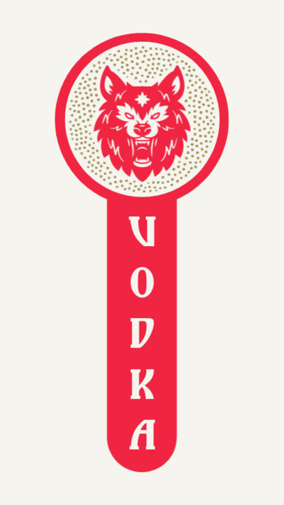 Sticker Creator With a Wolf Graphic for a Handmade Vodka Beverage 6408b