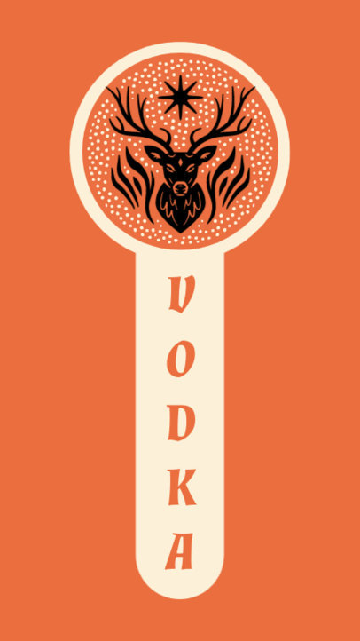 Sticker Template for a Crafted and Refined Vodka Brand 6408c