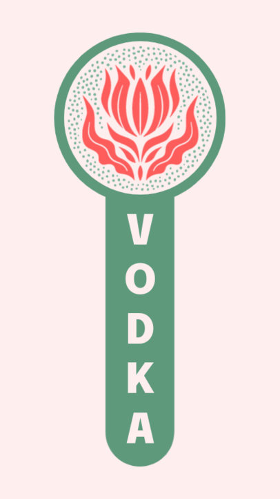 Artisanal Sticker Maker for an Organic Vodka 6408d