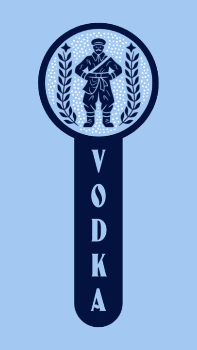 Handmade Sticker Generator for a Vodka Beverage 6408e