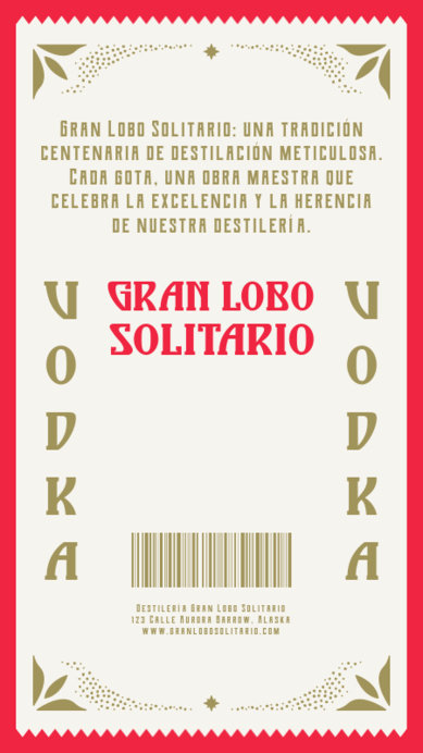 Placeit - Back Label Creator With a Wolf Graphic for a Handmade Vodka ...