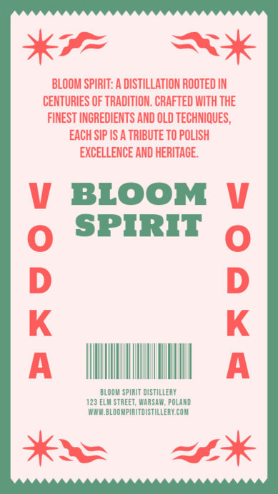 Placeit - Artisanal Back Label Maker for an Organic Vodka