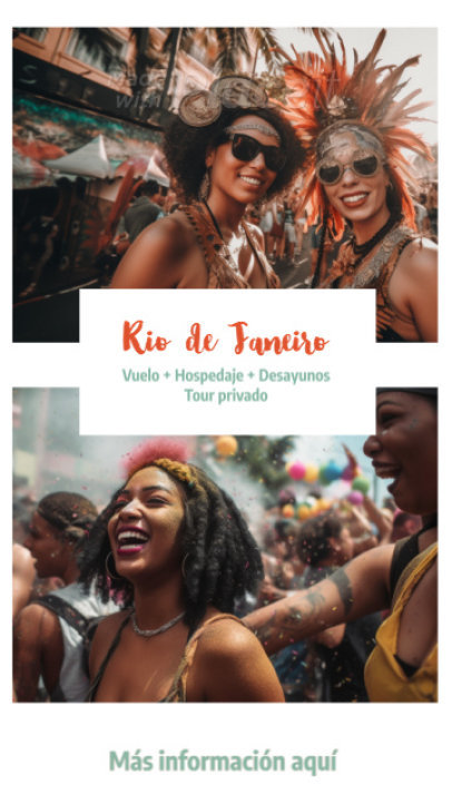 Instagram Story Video Creator to Promote a Rio de Janeiro Travel Ad 1796g 7973