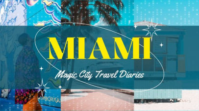 Travel Diary Intro Video Maker for a Miami-Themed Vlog