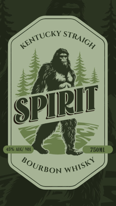 Front Label Generator With a Gorilla Graphic for a Whisky Brand 6395a