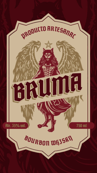 Front Label Creator for an Artisanal Liquor and Whisky Company