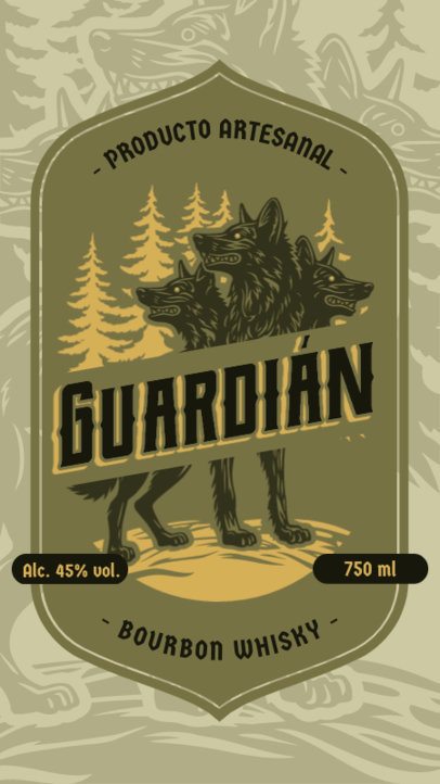 Artisanal Front Label Maker for a Bourbon Whisky Brand