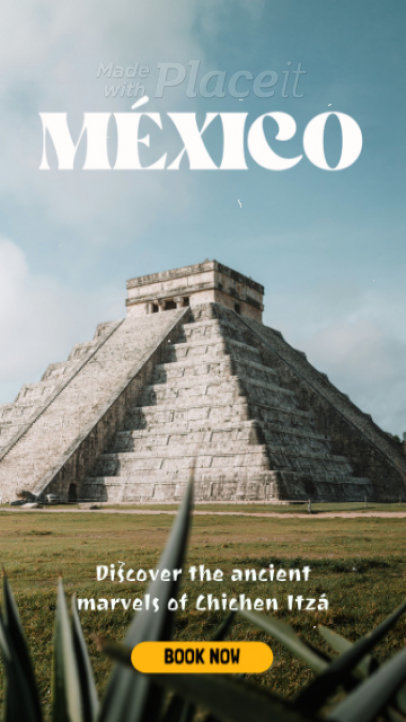 Instagram Story Video Generator to Promote a Trip to Chichen Itza 3065v 7981