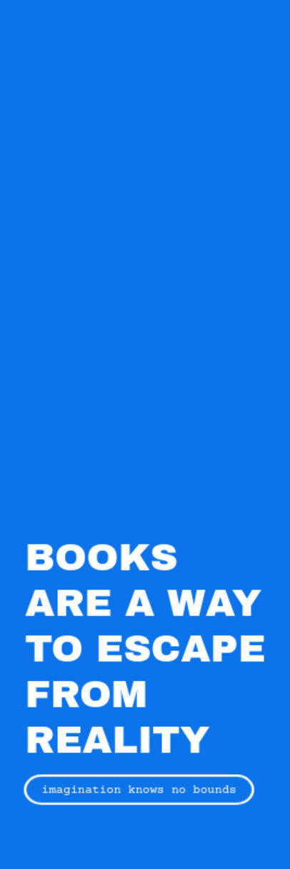 Bookmark Design Maker Featuring a Quote About Imagination ed6900