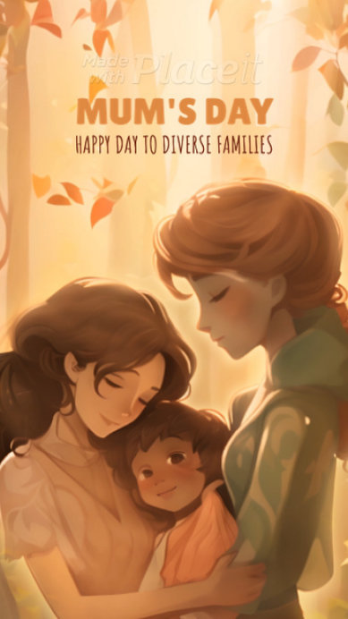 Instagram Story Video Maker Featuring a Nice Message for Mum's Day