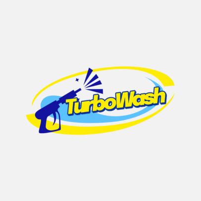 Logo Maker With a Washing Tool for a Cleaning Service