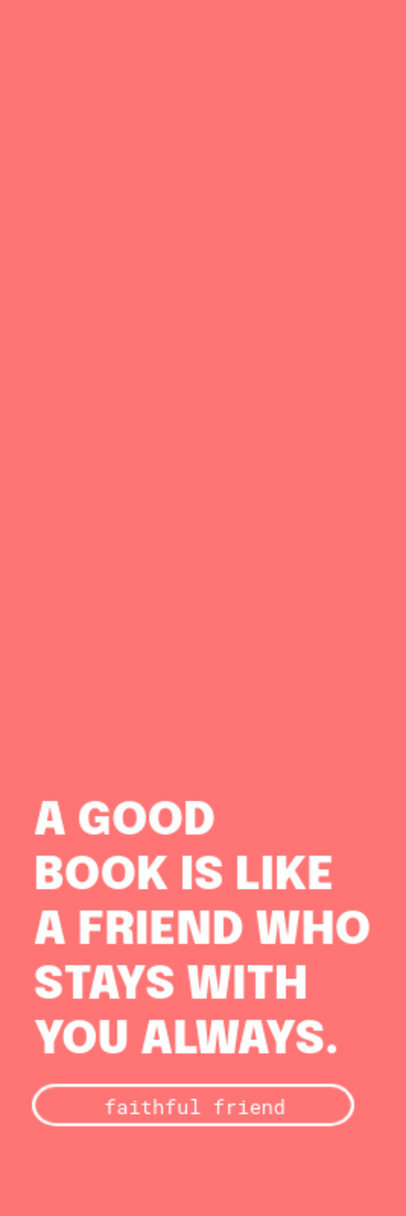 Bookmark Design Maker Featuring a Phrase About Friendship ed6900d