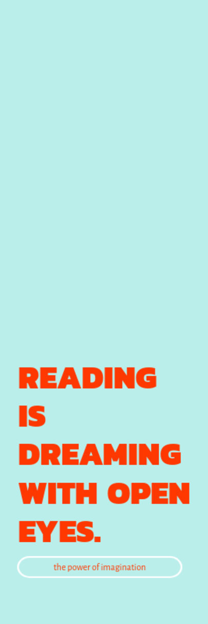 Bookmark Design Generator with a Quote over Bright-Color Background ed6900g