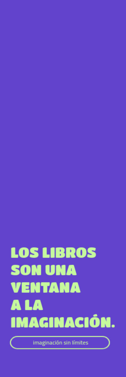 Colorful Bookmark Design Generator with a Phrase About Imagination ed6900k