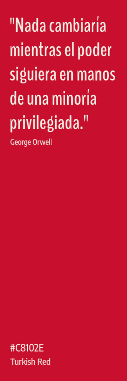 Bookmark Design Template With a George Orwell Quote ED-6895c