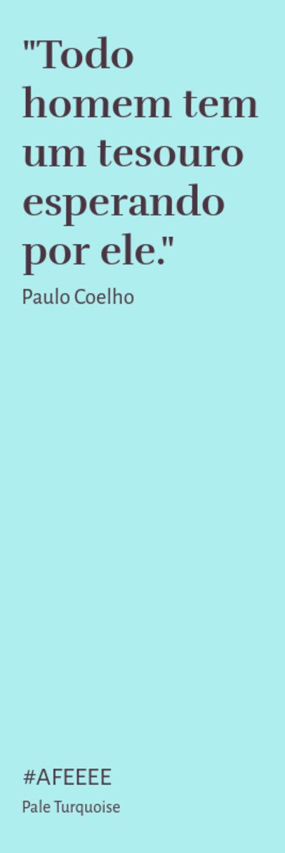 Quote Bookmark Design Maker With a Paulo Coelho Phrase ED-6895d