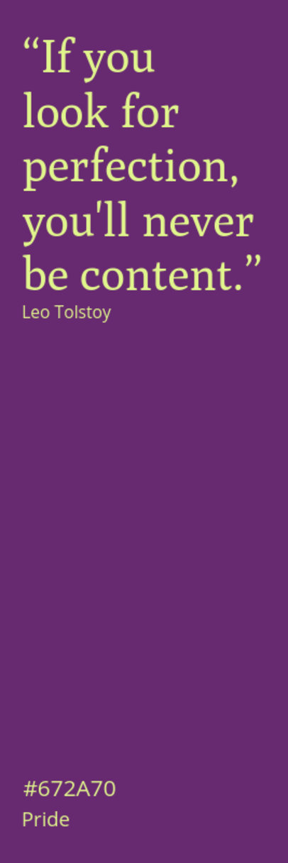 Leon Tolstoy-Themed Bookmark Design Generator Featuring a Perfection Quote ED-6895e