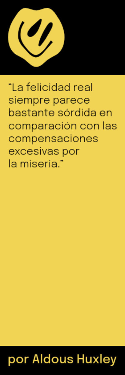 Quote Bookmark Design Generator With a Phrase by Aldous Huxley ED-6896e