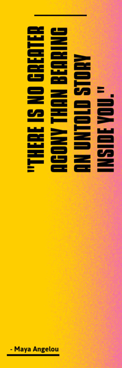 Bookmark Design Generator Featuring a Gradient Layout and Poet's Quote ED-6899a