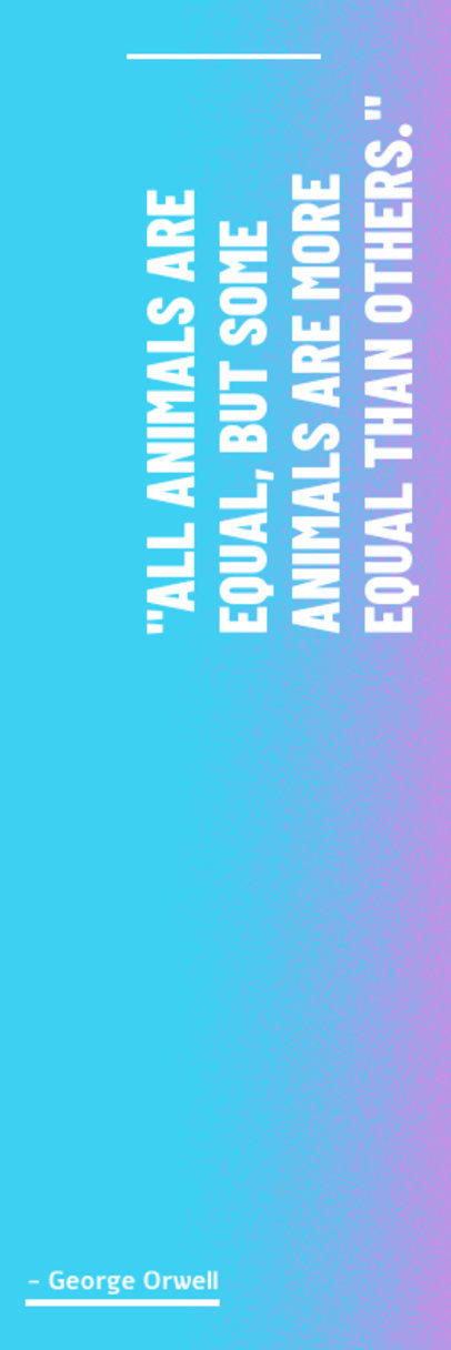 Bookmark Design Creator With a George Orwell's Phrase and a Colorful Layout ED-6899b
