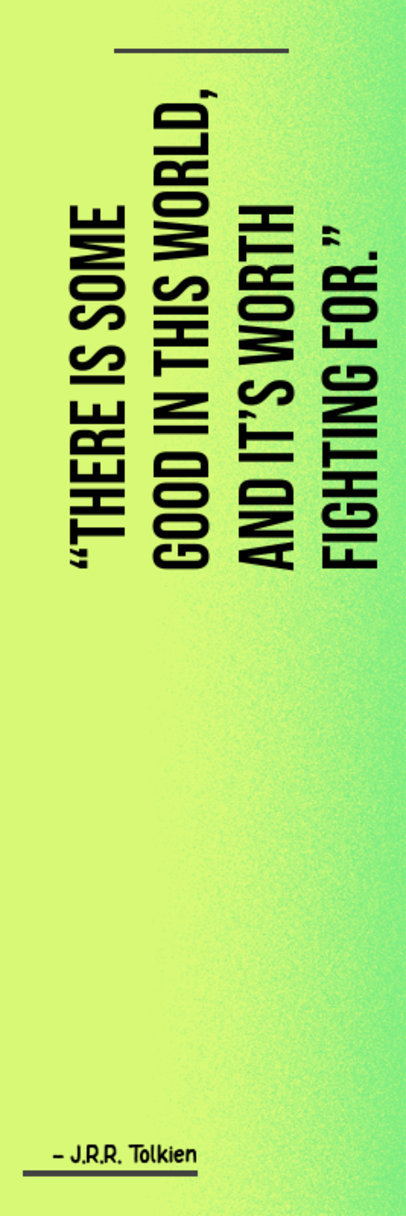Gradient Bookmark Design Maker With a Quote Inspired by a Fantasy Author ED-6899l